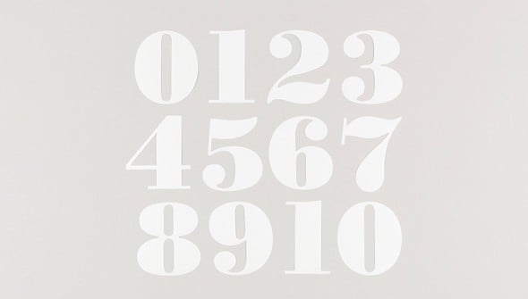 Large White Vellum Numbers gallery
