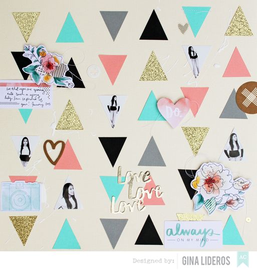 Gina lideros no patterned paper layout