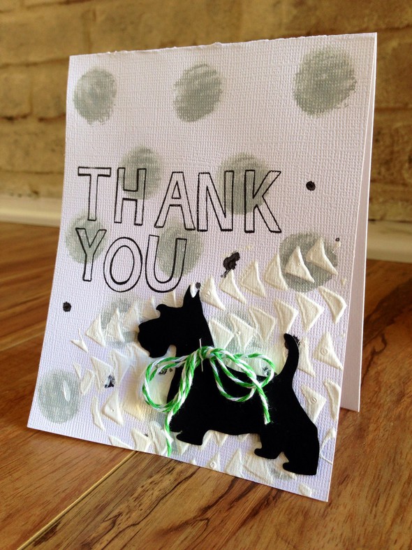 Wine cork stamping : Scottie dog thank you  by b_manies gallery