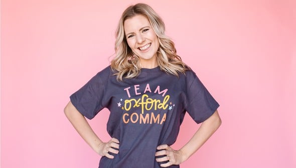 Team Oxford Comma Tee - Graphite gallery