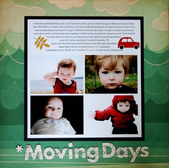 Moving days layout