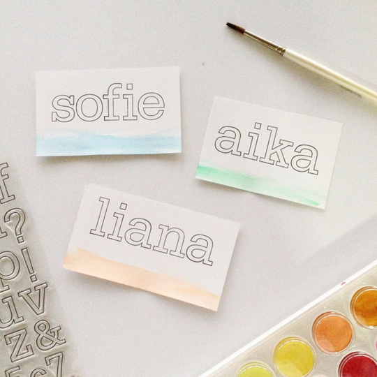 Watercolored Gift Tags