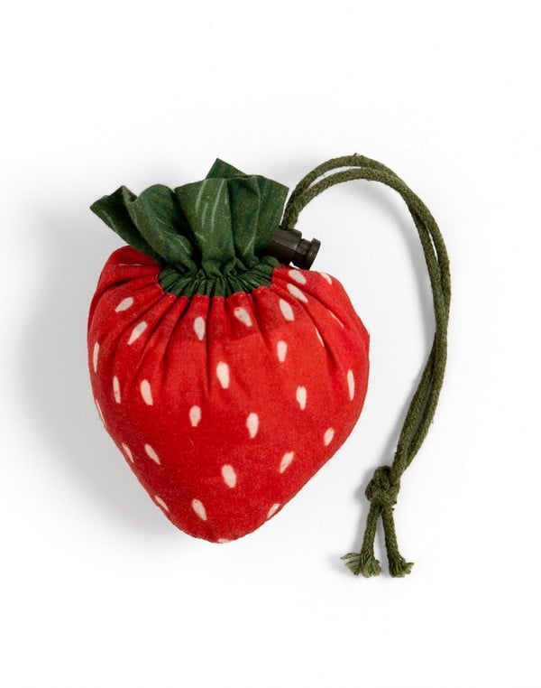 Strawberry Foldable Market Tote Bag, 3 of 5
