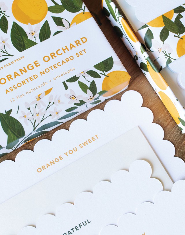 Orange Orchard Assorted Notecard Set, 2 of 4