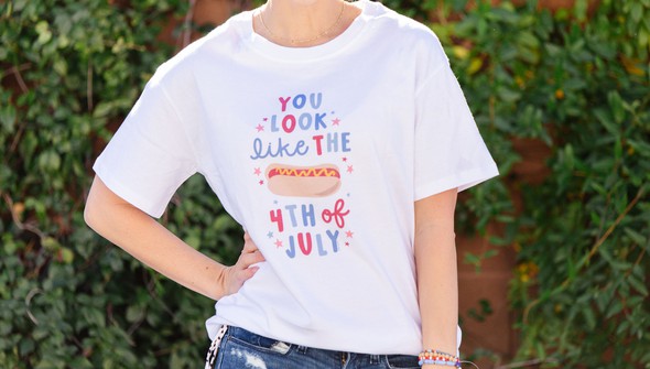 The 4th of July Pippi Tee - White gallery