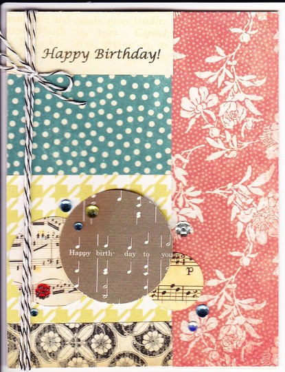 Birthday card with bling