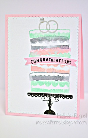 Congratulations - Watercolor Cake