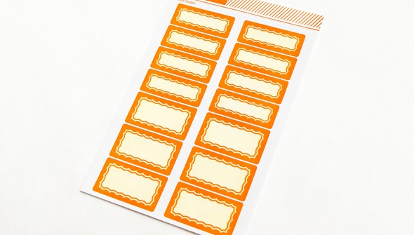 Color Theory Bulk Label Stickers - Orange County Scalloped Border gallery