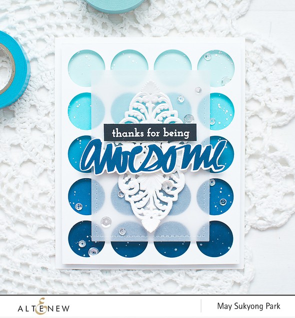 Negative Die-Cut Card with Ombre Inked Background by May_ gallery