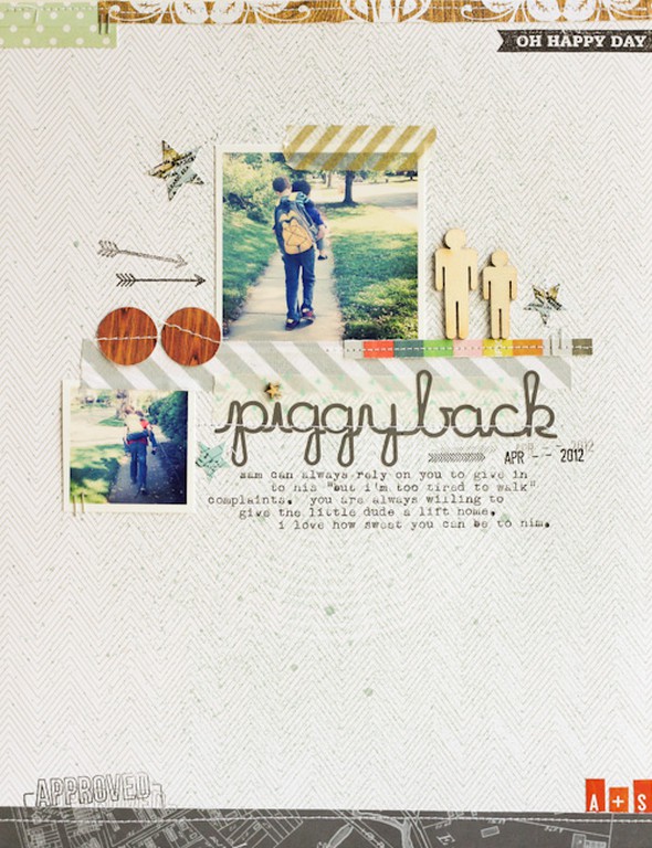 piggyback // studio calico abroad, classic calico + take note by gluestickgirl gallery