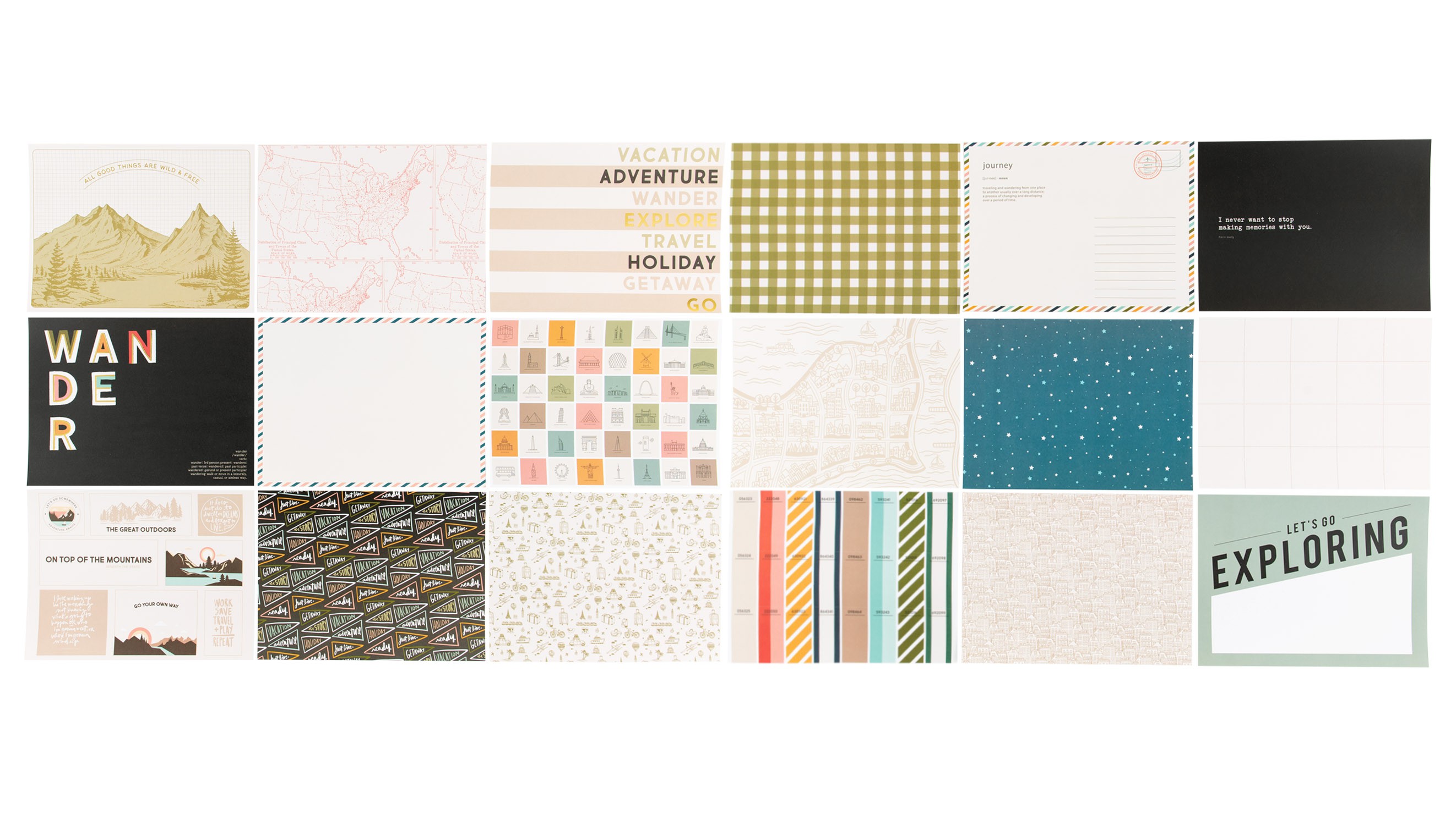 Travel 10x8 Patterned Paper Pack image