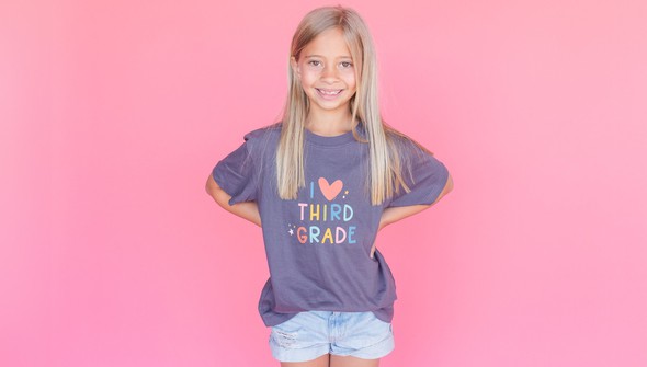 I Love Third Grade - Youth Pippi Tee - Dark Gray gallery