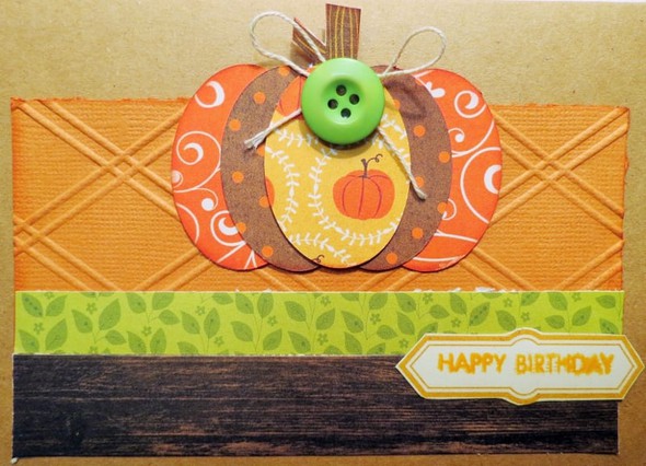 Pumpkin birthday card in Falling for Cards gallery