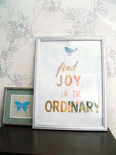 Frame "find JOY in the ORDINARY"