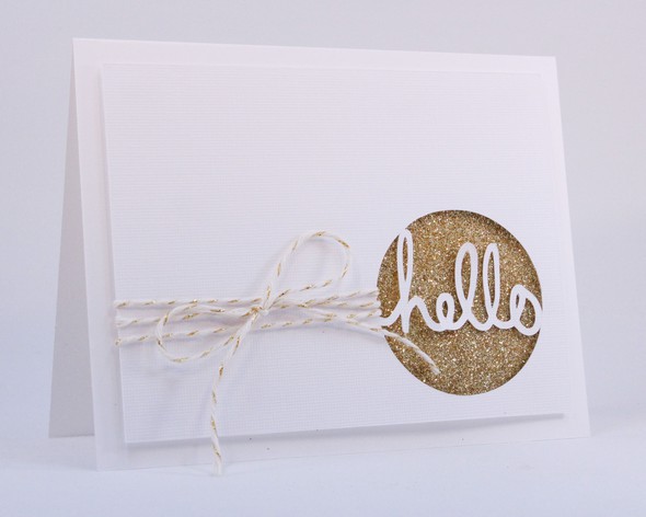 Hello Card Gold Glitter by carissawiley gallery