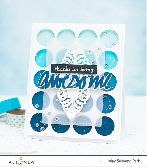 Negative Die-Cut Card with Ombre Inked Background