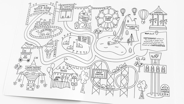 Imaginary Maps Coloring Book, 3 of 4