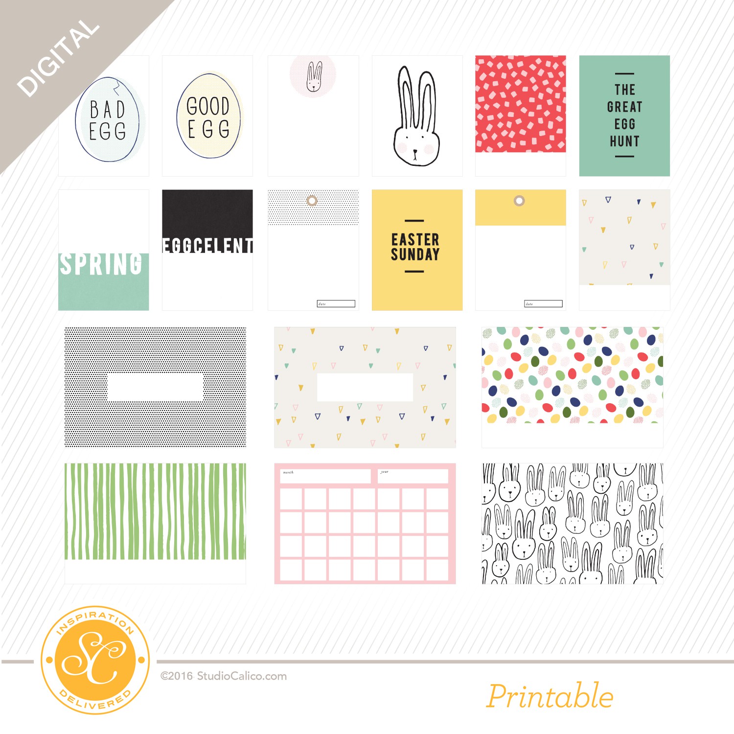 Homespun Easter Printable Journal Cards Studio Calico Homespun Easter Printable Journal Cards Studio Calico