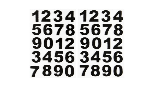 Basics Black Chipboard Numbers gallery
