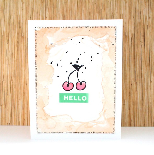 Cherry Hello Card by theslowcrafter gallery