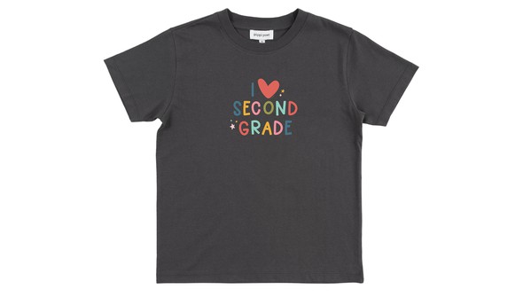 I Love Second Grade - Youth Pippi Tee - Dark Gray gallery