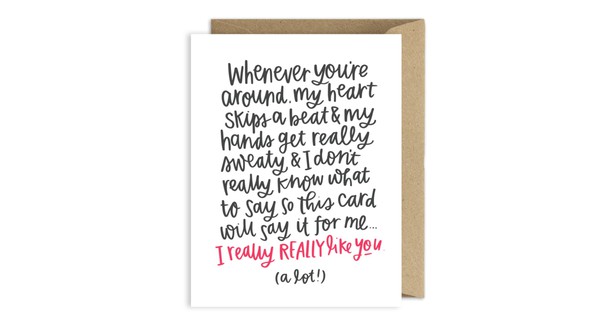 Really Like You Greeting Card gallery