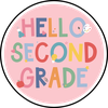 Hello Second Grade - Callie Tee - Blush
