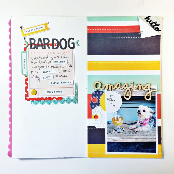 BAR DOG TRAVELER'S NOTEBOOK LAYOUT AND PROCESS VIDEO by ElleWood gallery
