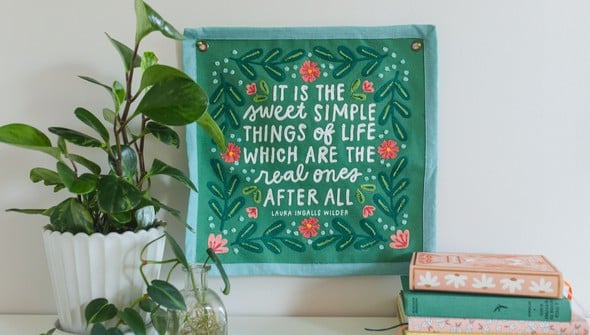 Sweet Simple Things of Life Embroidered Canvas Banner gallery