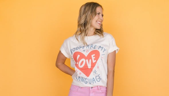 Books Are My Love Language - Pippi Tee - Ivory gallery