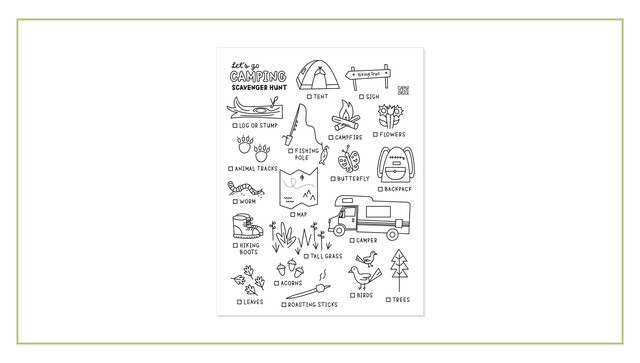 Camping Scavenger Hunt, 1 of 1