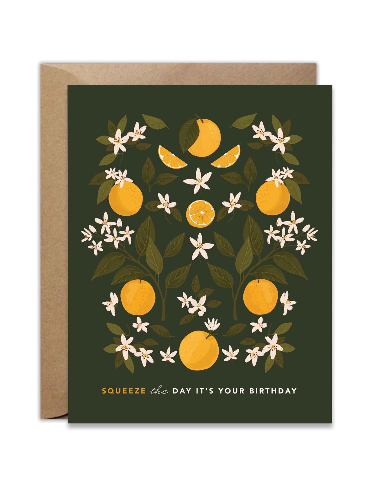 Squeeze The Day It's Your Birthday Orange Greeting Card item