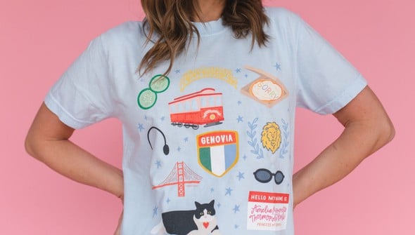Princess Illustrations Tee - Chambray gallery