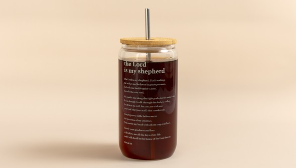 The Lord Is My Shepherd Glass Can gallery