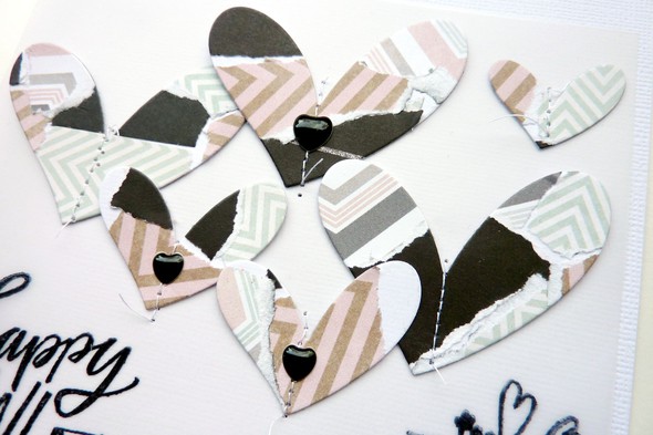 Card with patchwork hearts by AnkeKramer gallery