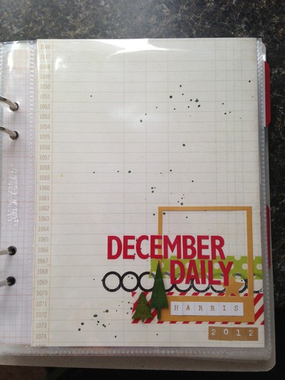 December Daily Title Page