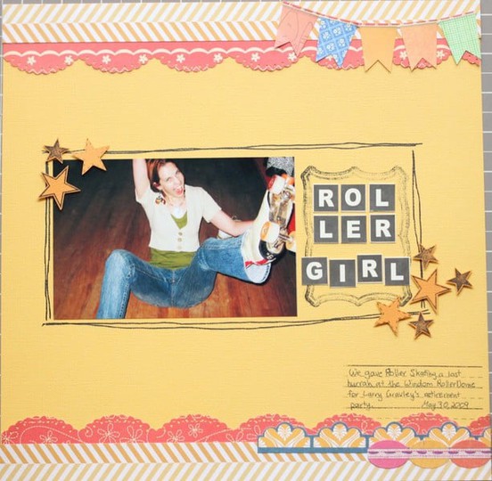 Roller Girl (3/22/10 Blog Stamp Challenge)