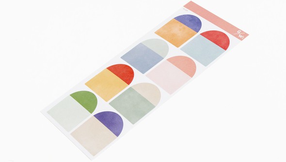 Do It For The Plot 3×8 Color Blocked Arch Stickers by Goldenwood Co gallery
