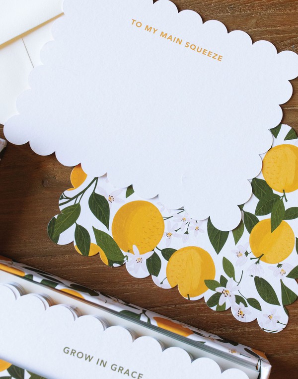 Orange Orchard Assorted Notecard Set, 3 of 4