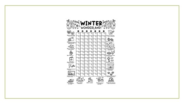 Winter Printable Calendar Poster, 1 of 3