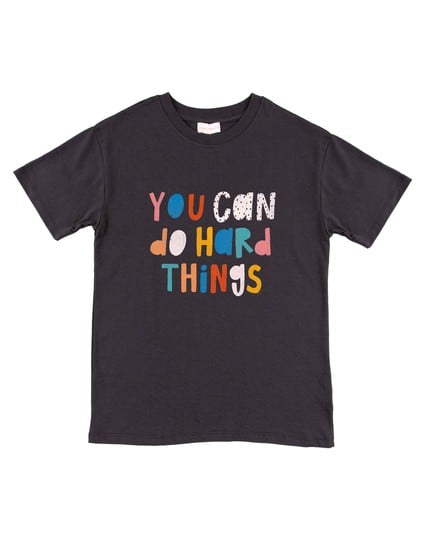 You Can Do Hard Things Callie Tee Dark Gray Callie Danielle Shop