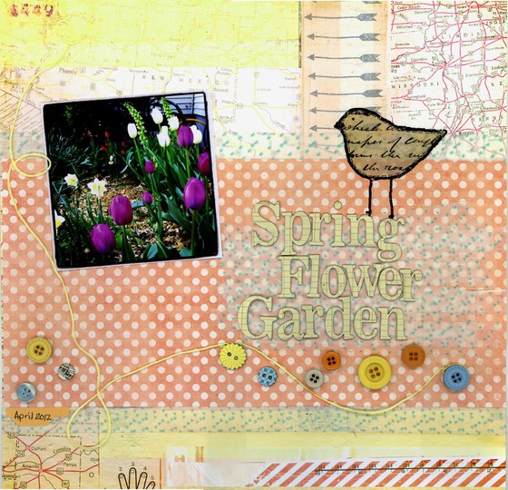 Spring flower garden
