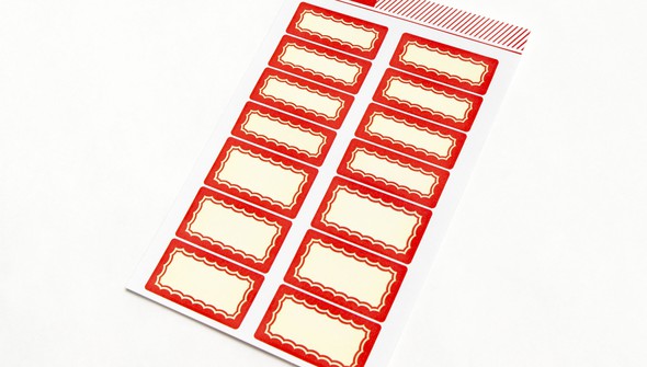 Color Theory Label Stickers - Poppy Scalloped Border gallery
