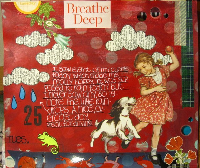 Breathe Deep Art Journal Page