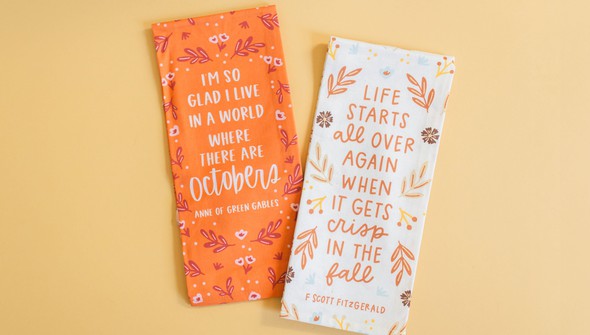 Life Starts in the Fall Tea Towel gallery