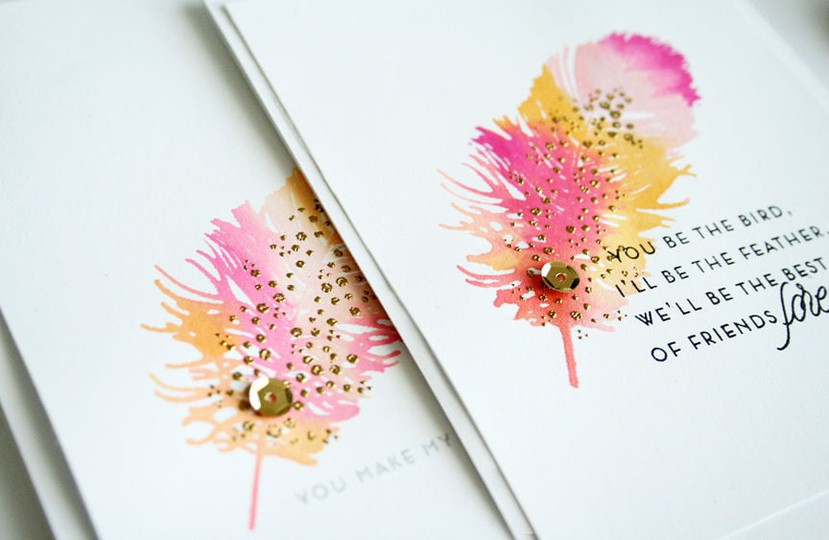 Feather card set2