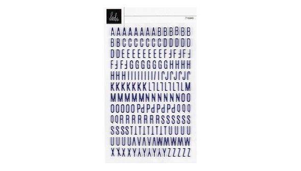 Mini Puffy Alphabet Stickers - Navy gallery