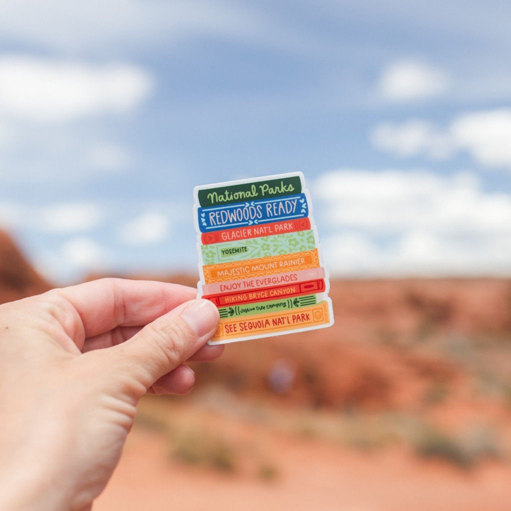 National Parks Book Stack Decal Sticker item