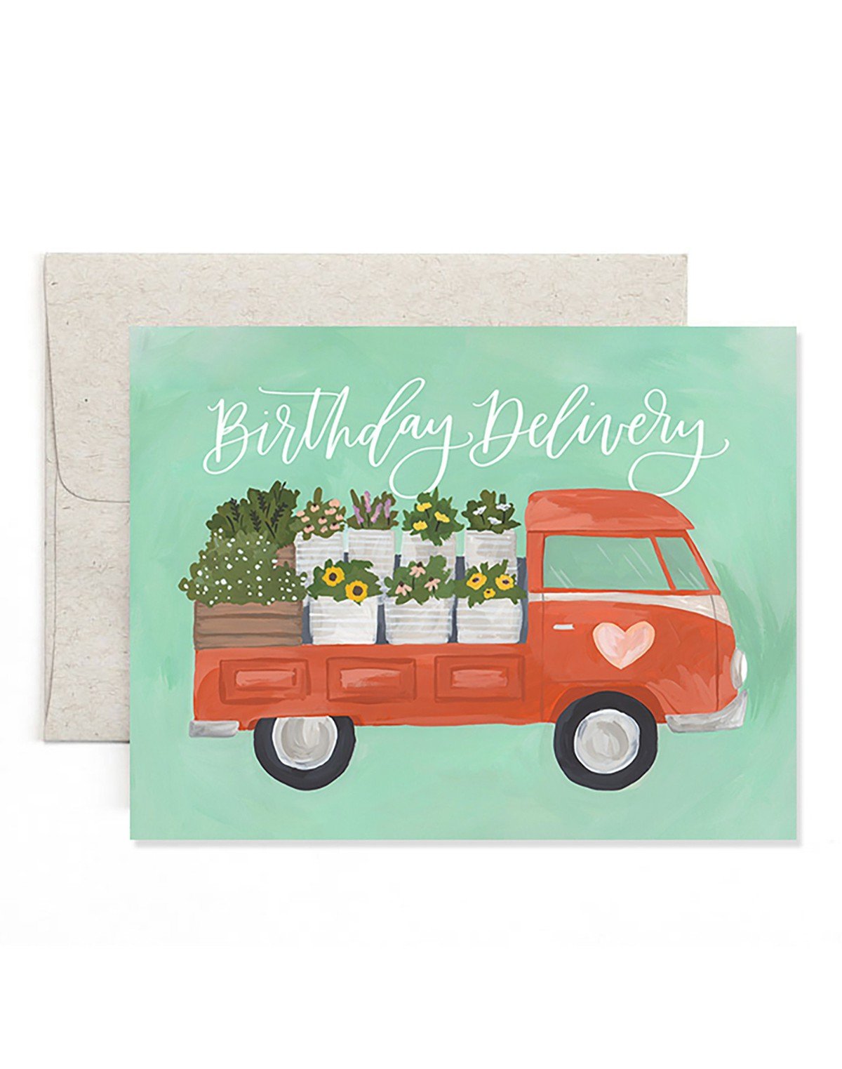 Flower Truck Birthday Greeting Card item