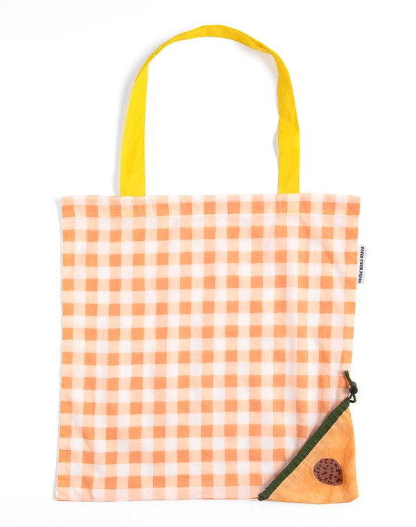 Peach Foldable Market Tote Bag, 1 of 3
